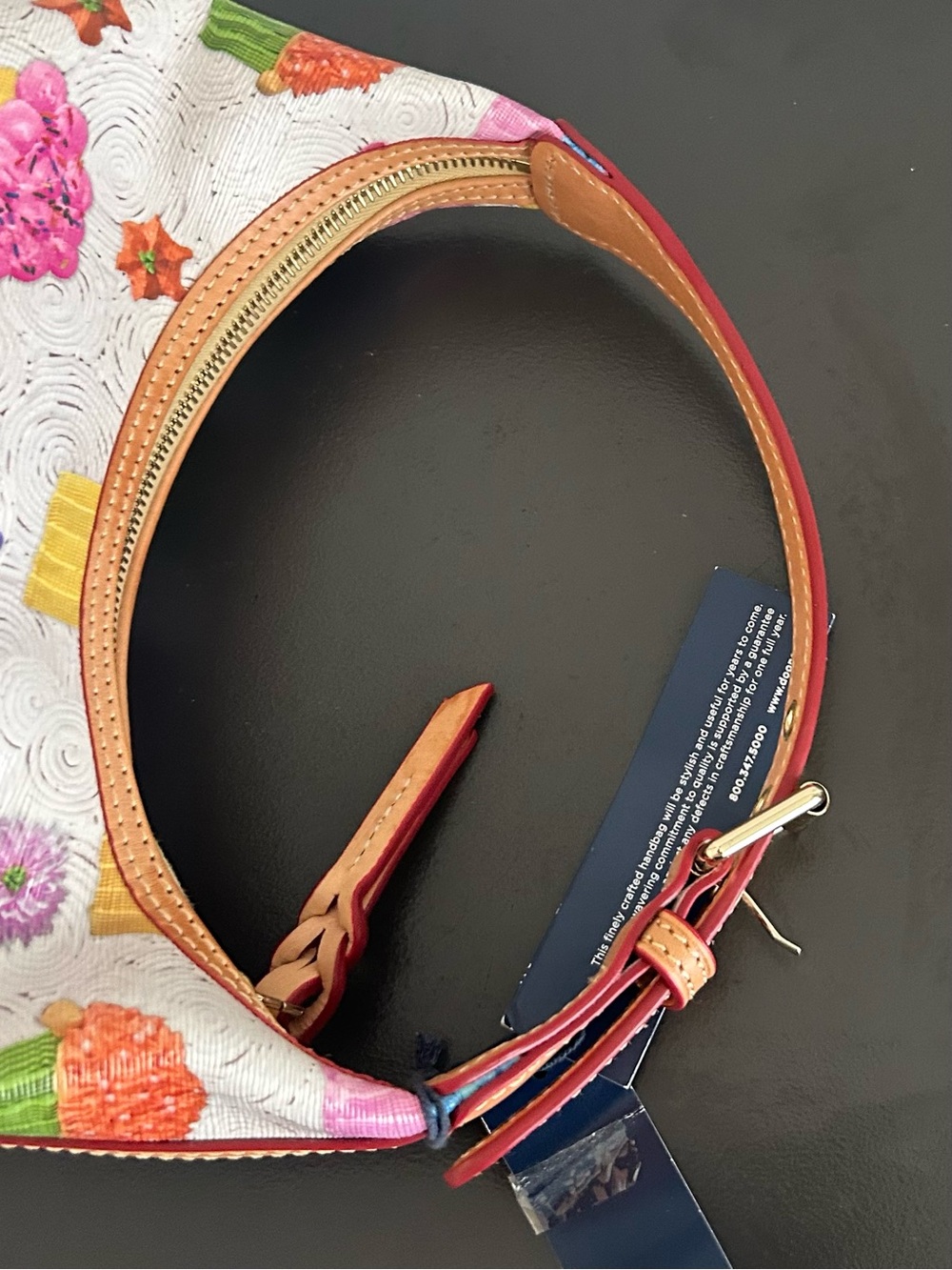 Dooney & Bourke Cupcake Print Leather Hobo Bag Limited Edition Novelty purse - Picture 6 of 16